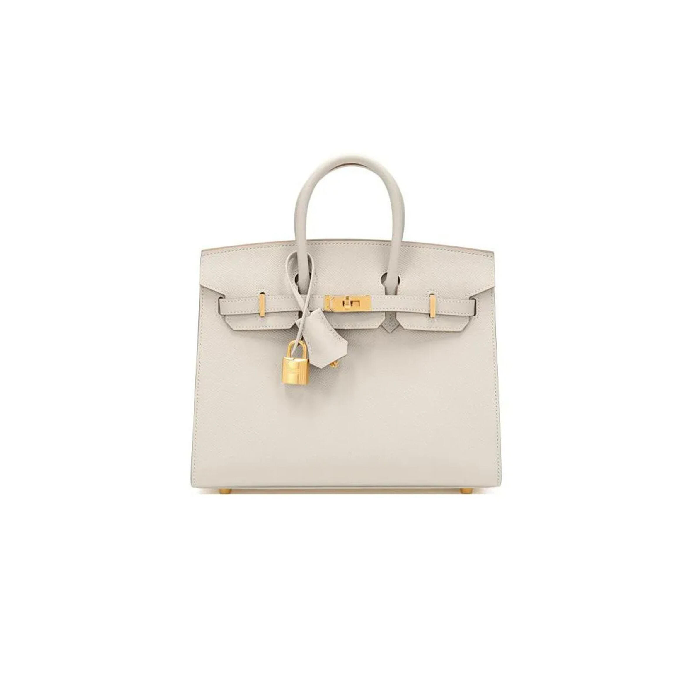 H**me5 master birkin 25 sellier epsom craie gold hardware h079234vcc10 (25*20*13cm)